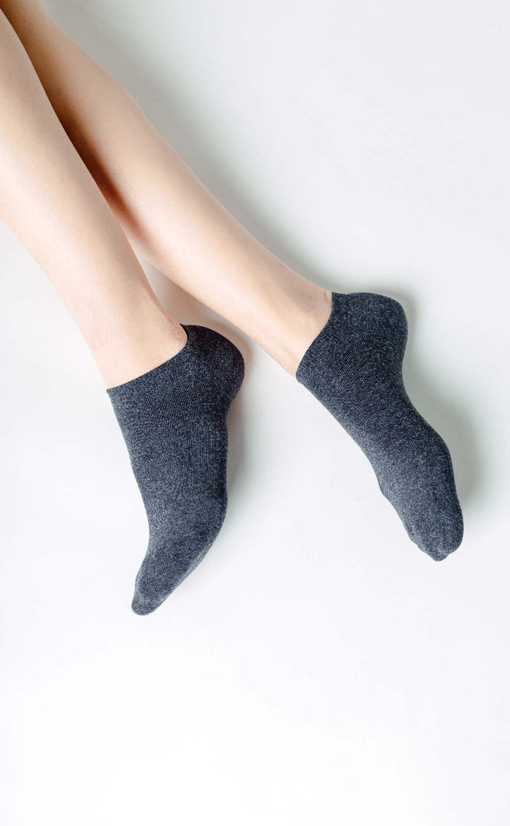 Pure • Women Low Cut Ankle Socks (Charcoal)
