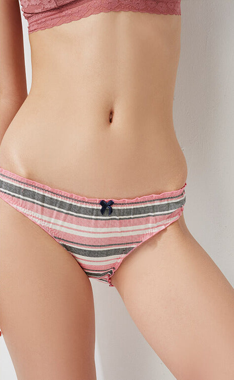 Stripes with Me • Woven Bloomer Lace Low Rise Panty - Celessa Soft Clothing
