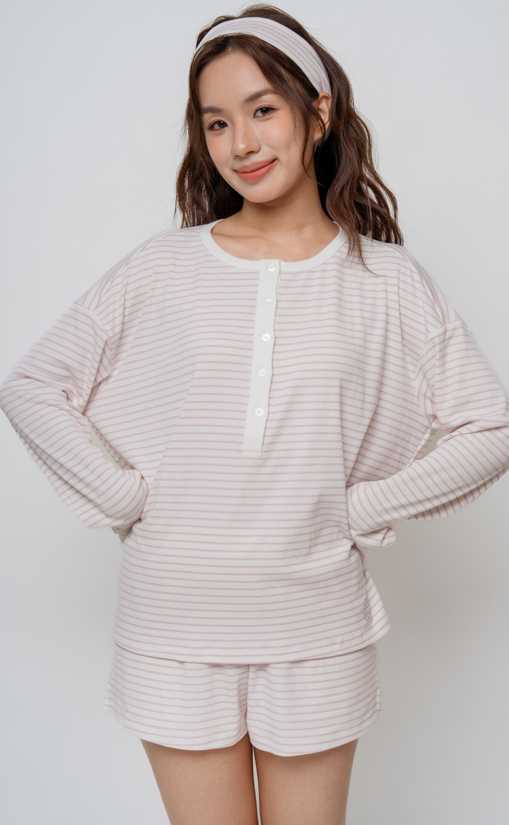 MAYBE BABY •  Striped Lounge Set with Headband