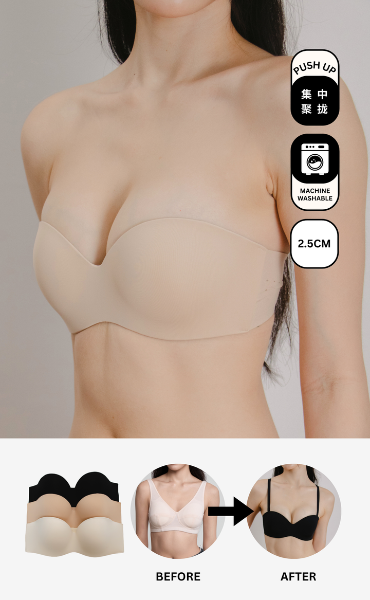 Curvy Boost • Push-Up Seamless Strapless Bra