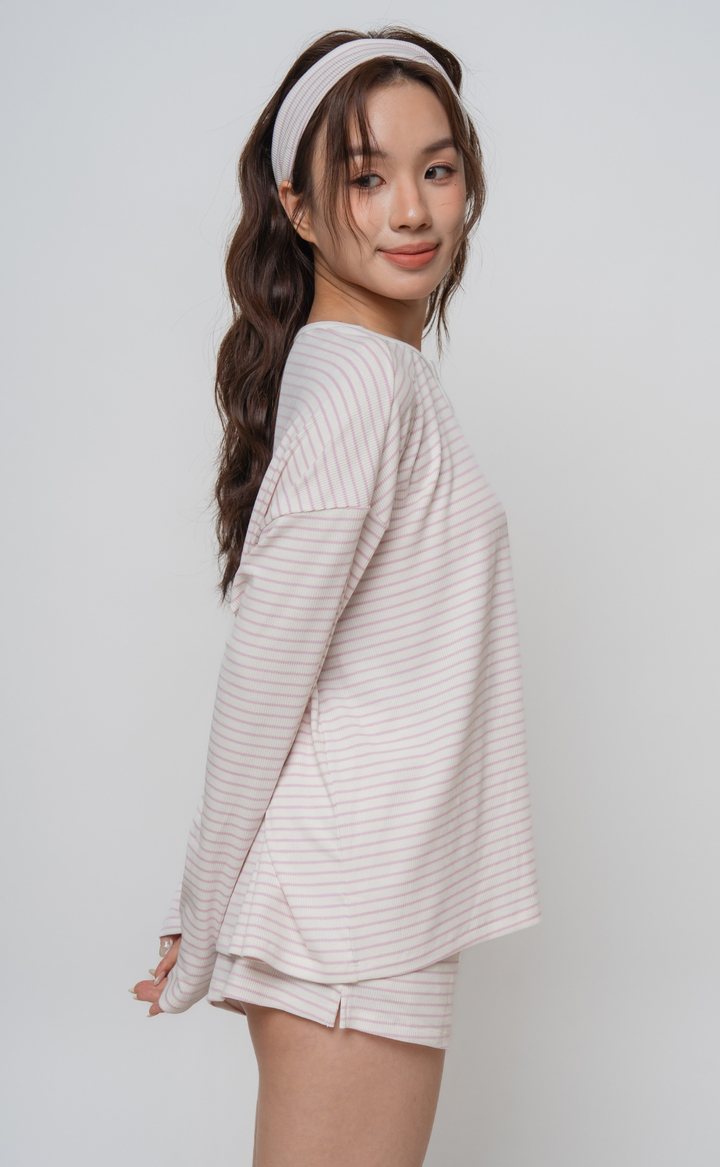 MAYBE BABY •  Striped Lounge Set with Headband