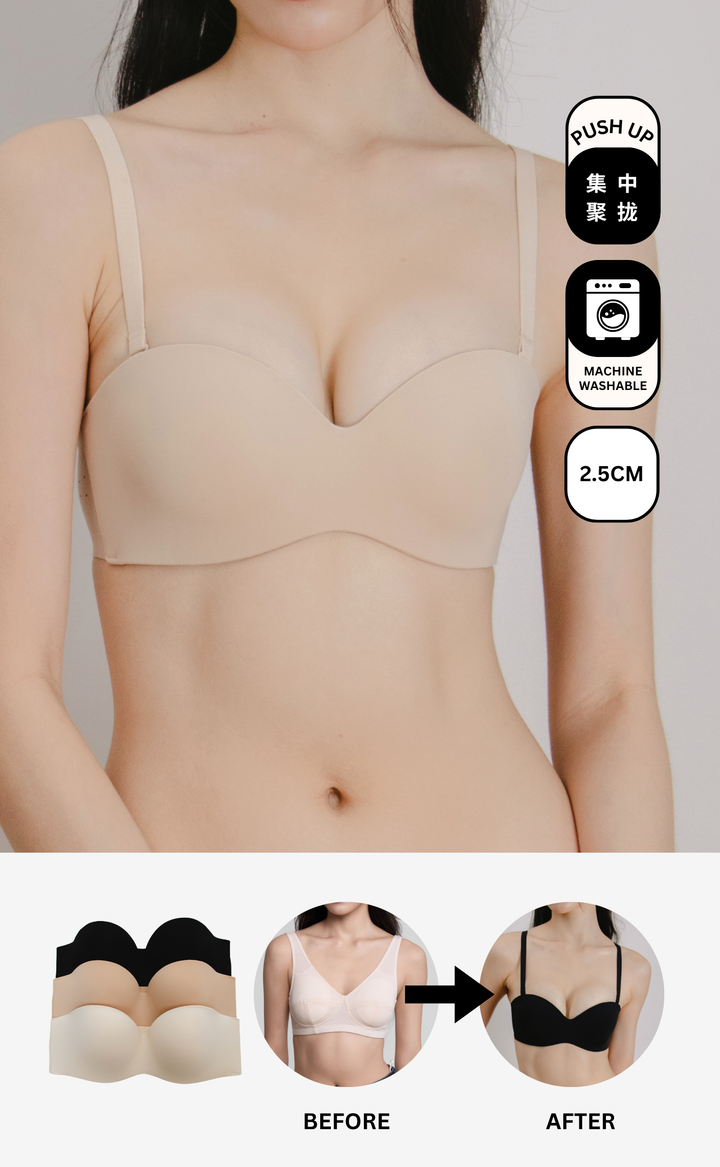 Curvy Boost • Push-Up Seamless Strapless Bra
