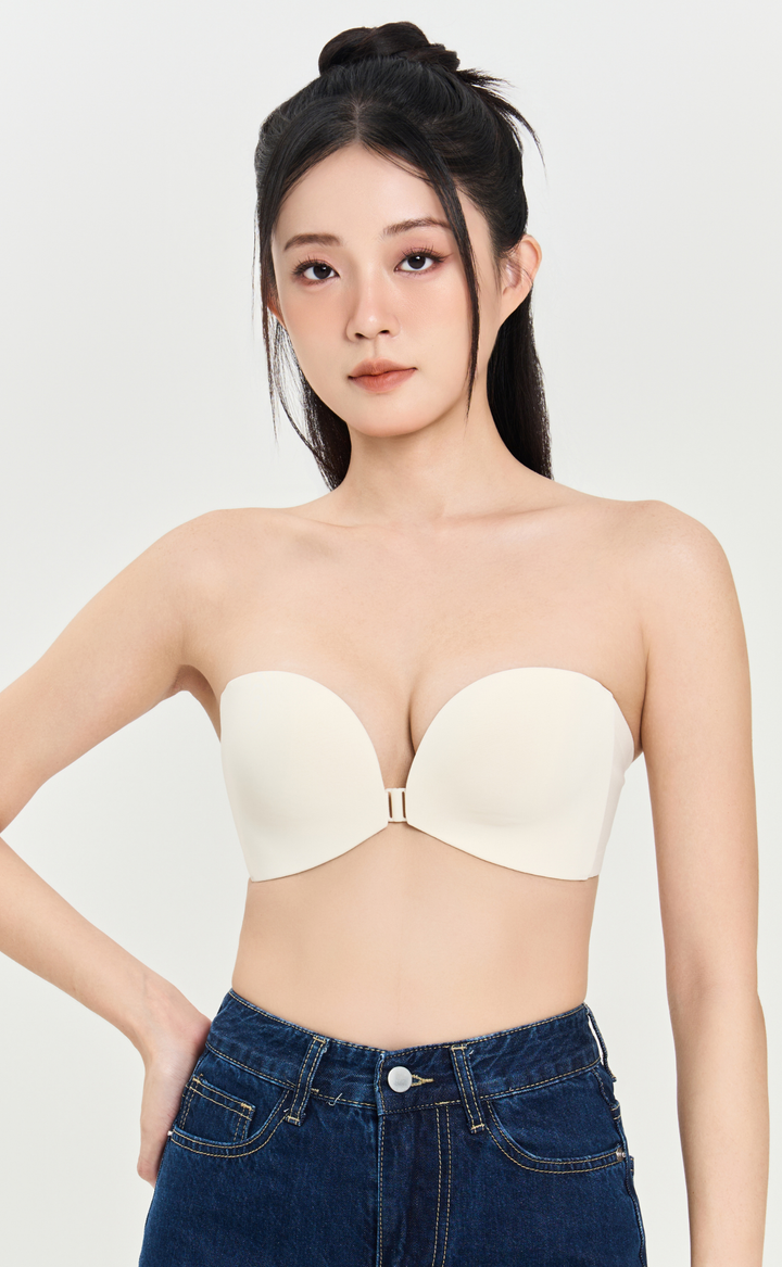 Curvy Clip• Push-Up Seamless Strapless Bra (Front-Closure)