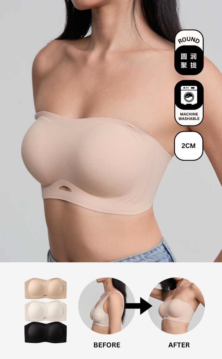 Curvy Bun • Seamless Strapless Bra