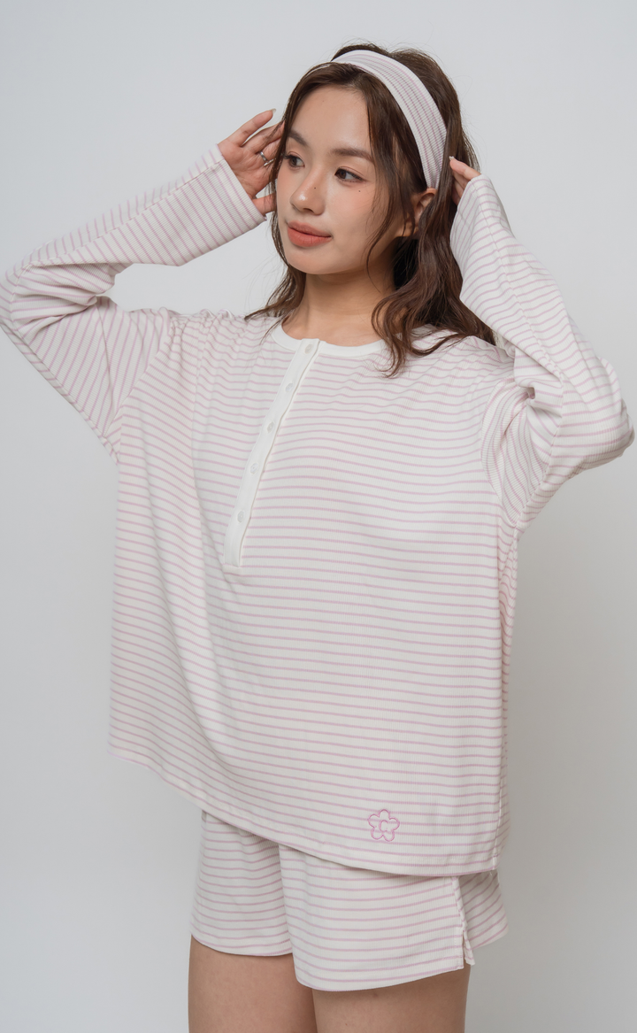 MAYBE BABY •  Striped Lounge Set with Headband