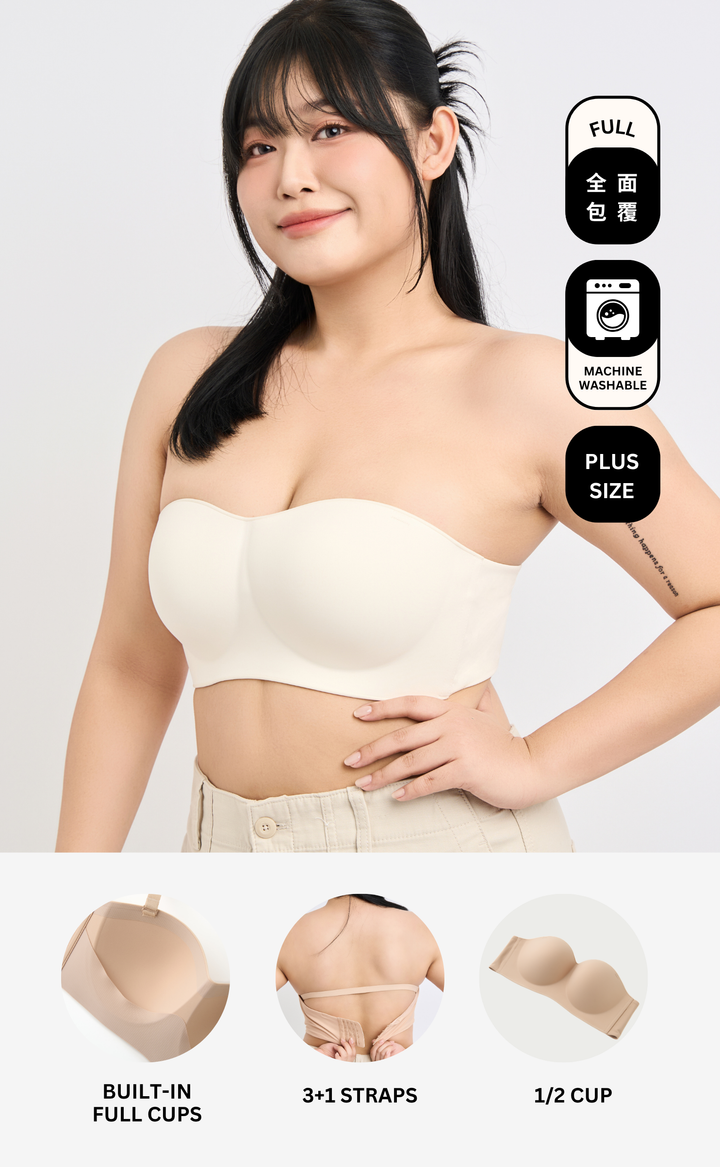 Curvy Plus+ •  Seamless Strapless Bra