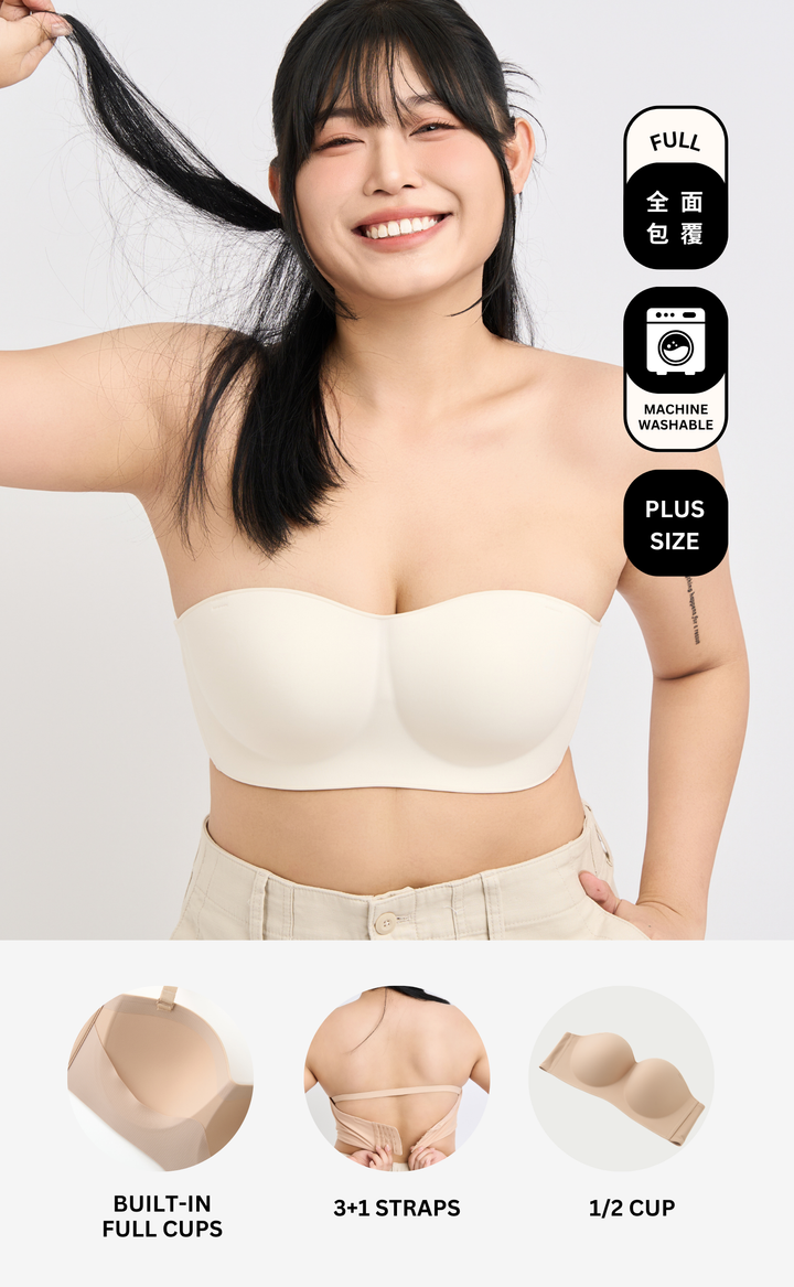 Curvy Plus+ •  Seamless Strapless Bra