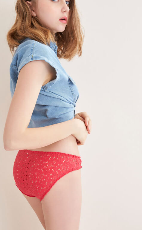 Retro Royal Court • Bloomer Lace Low Rise Panty - Celessa Soft Clothing