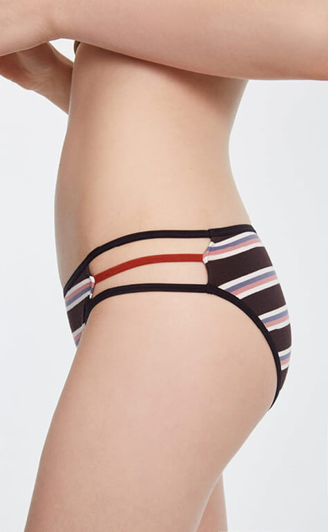 Route 66 • Mid Rise Cotton Caged Side Hipster Panty - Celessa Soft Clothing